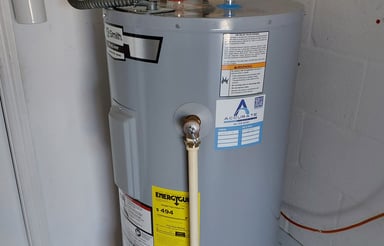 A new water heater installed by Accurate Backflow & Plumbing